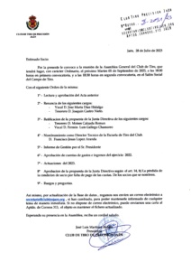 Asamblea Ord. y EXTRAORDINARIA 2023